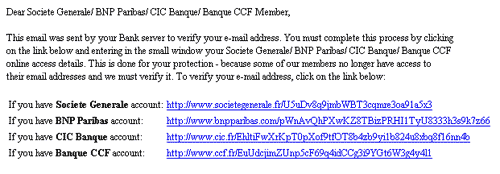 Exemple de phishing