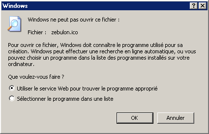 Service d'association de fichiers Internet