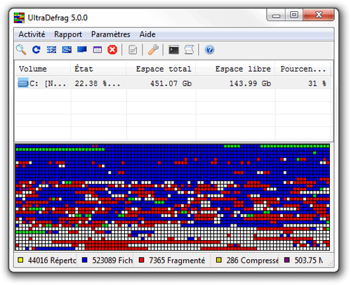 D�fragmenteur Open Source UltraDefrag 5