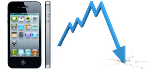 Baisse de l'iPhone d'Apple