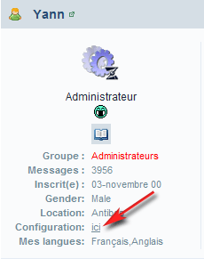 Votre configuration su rle forum
