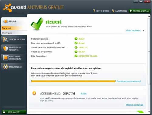 Corrections pour avast 6