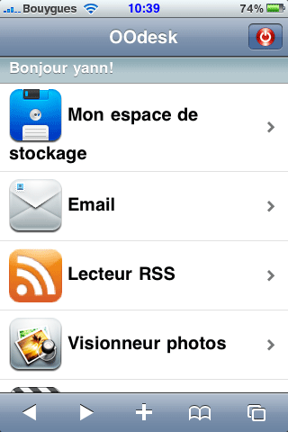 OOdesk en version iPhone