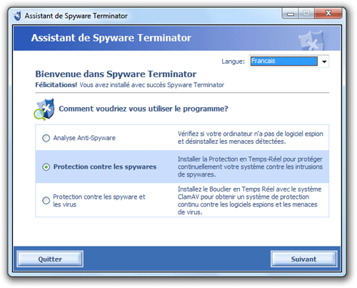Assistant de Spyware Terminator 2.7