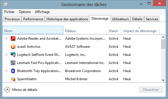 comment arreter un programme au demarrage de windows