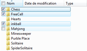 Apparition des cases � cocher