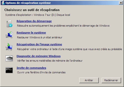 comment reparer win 7