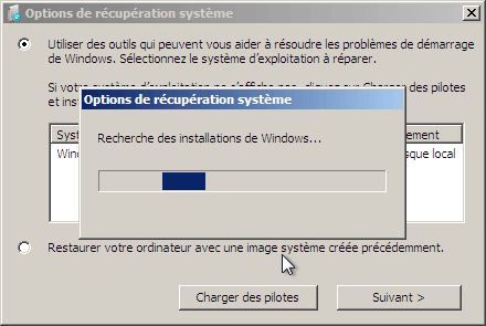 Recherche des installation de Windows