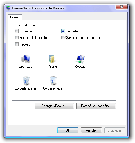Retrouver icone corbeille Retrouver icone corbeille