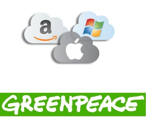 logo iCloud Greenpeace Greenpeace Apple iCloud Datacenters Cloud Computing écologique consommation énergétique