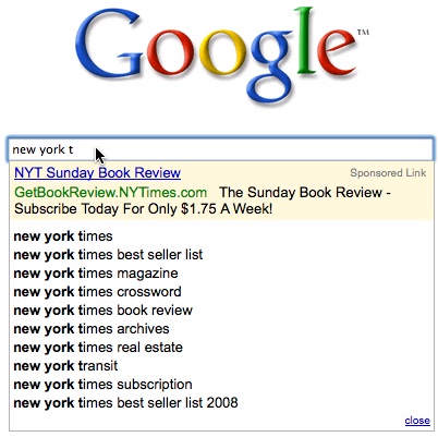 Google auto-complétion Google suggestions automatiques auto-complétion torrent RapidShare recherche