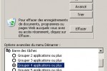 Options avancées du menu démarrer
