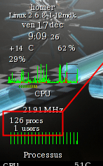 Nombre de processus linux