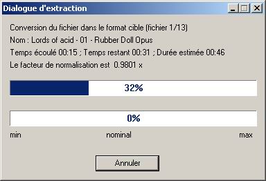 Encodage des pistes audio avec CDex