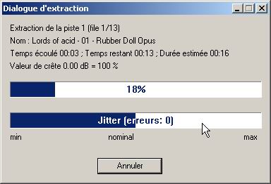 Extraction des pistes audio avec CDex