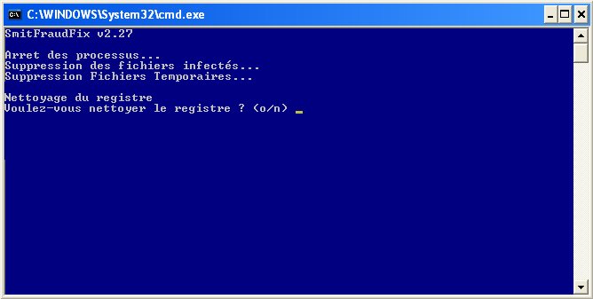 SmitfraudFix : nettoyer le registre