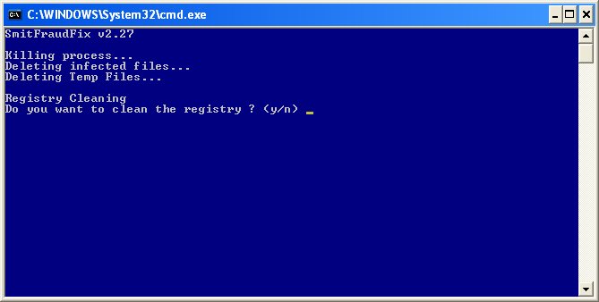 SmitfraudFix : registry cleaning