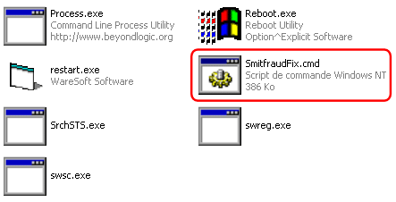 Fichiers SmitfraudFix