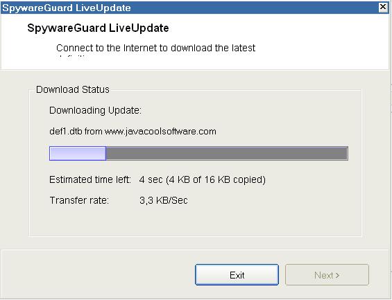 Téléchargement LiveUpdate SpywareGuard