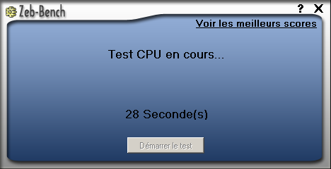 benchmark du CPU