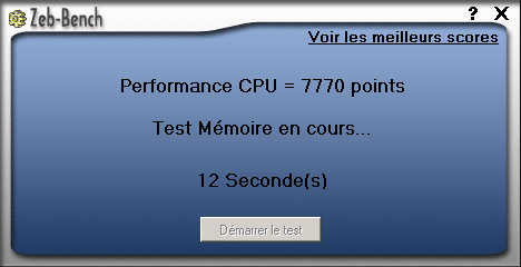 benchmark de la RAM