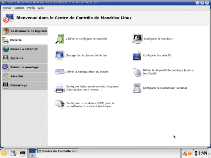 Configuration du système de Mandrakelinux