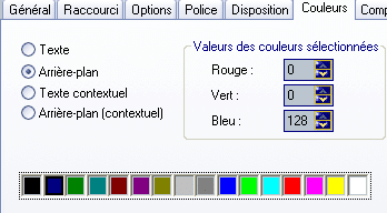 Choix de couleurs de l'invite de commandes