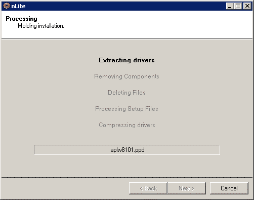 Création de l'installation Windows personnalisée avec nLite