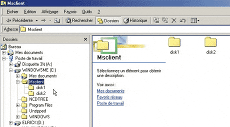 Création d'une disquette Client pour les réseaux Microsoft sous MS-DOS