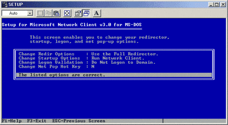 Création d'une disquette Client pour les réseaux Microsoft sous MS-DOS