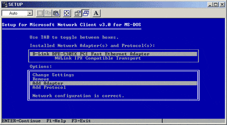 Création d'une disquette Client pour les réseaux Microsoft sous MS-DOS