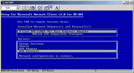 Création d'une disquette Client pour les réseaux Microsoft sous MS-DOS