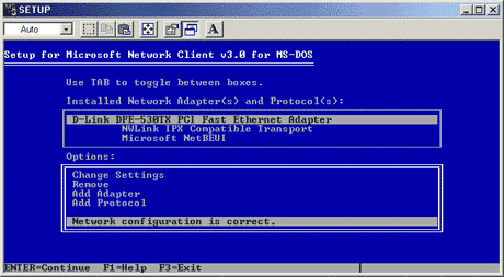 Création d'une disquette Client pour les réseaux Microsoft sous MS-DOS