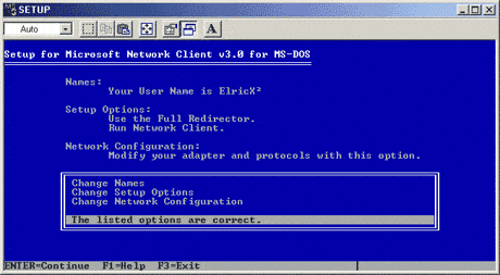 Création d'une disquette Client pour les réseaux Microsoft sous MS-DOS