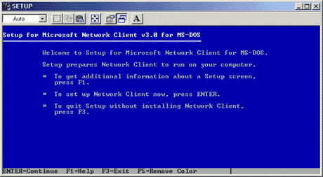 Création d'une disquette Client pour les réseaux Microsoft sous MS-DOS