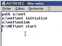 Création d'une disquette Client pour les réseaux Microsoft sous MS-DOS