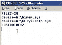 Création d'une disquette Client pour les réseaux Microsoft sous MS-DOS