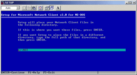 Création d'une disquette Client pour les réseaux Microsoft sous MS-DOS