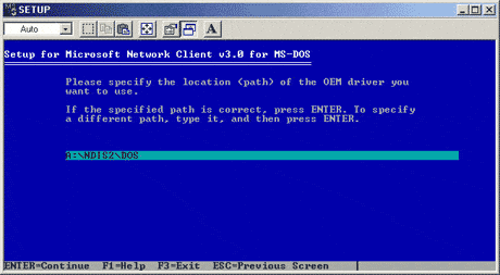 Création d'une disquette Client pour les réseaux Microsoft sous MS-DOS