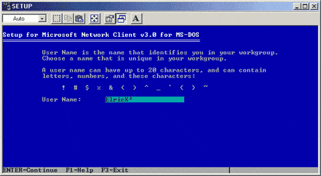 Création d'une disquette Client pour les réseaux Microsoft sous MS-DOS