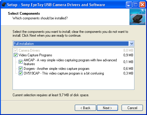 Installation complète des drivers EyeToy sur Windows