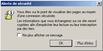 Accès à une zone sécurisé avec Internet Explorer