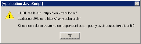 Javascript anti-phishing