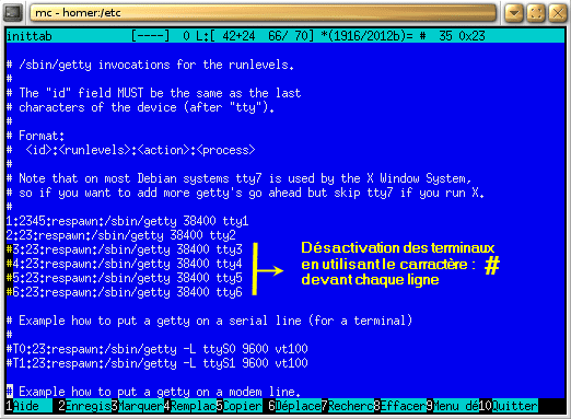 fichier /etc/inittab