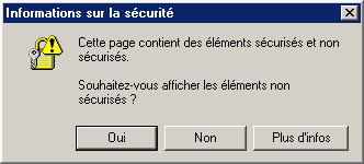 Sortie d'une zone sécurisé avec Internet Explorer