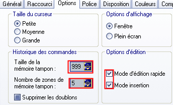 Options de CMD