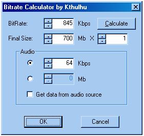 Bitrate et SBC Settings