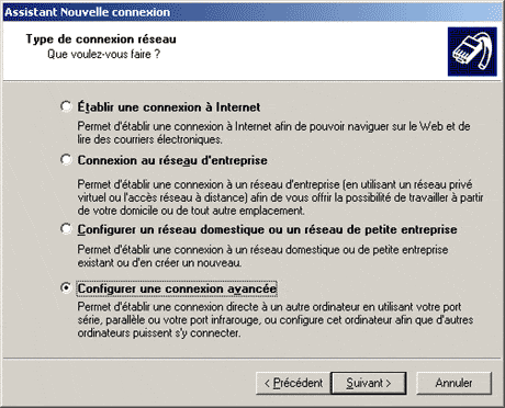 Configurez une connexion avancée