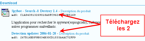 Téléchargement de Spybot