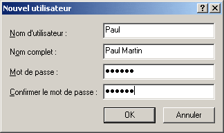 Ajouter un utilisateur